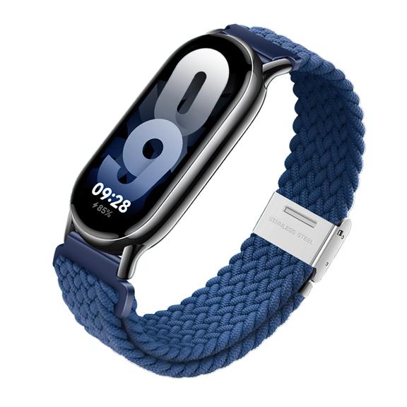 Pasek do Mi Band 8 Xiaomi Forcell F-Design FX5 sprzączka włókno poliestrowe granatowy