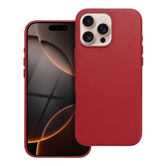 Futerał LEATHER MAG COVER kompatybilny z MagSafe do IPHONE 16 Pro Max czerwony