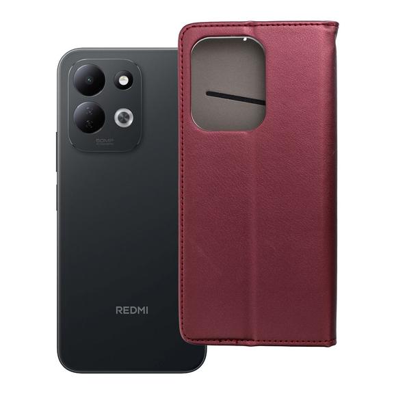 Etui z klapką na Xiaomi Redmi 17 4G / 17 5G EU Smart Magneto burgundowe