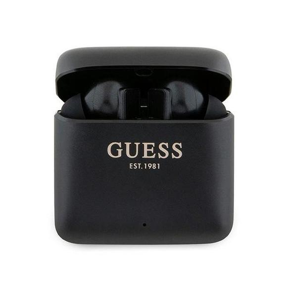 GUESS słuchawki bezprzewodowe bluetooth TWS + stacja dokująca GUTWSSU20ALEGK (Printed Logo) czarne