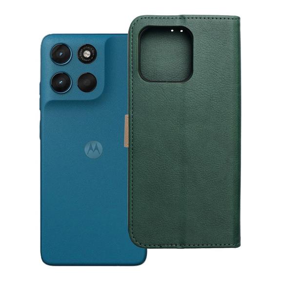 Etui z klapką na Motorola G57 POWER Split Book zielono-złote