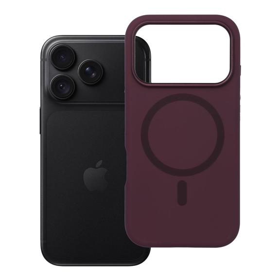 Etui na iPhone 18 Pro / 17 Pro Forcell F-Protect Elan Premium zgodne z MagSafe dark cherry 0INT