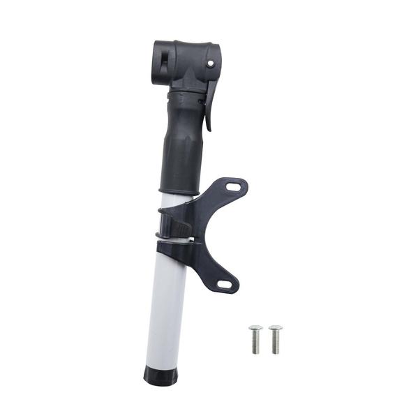 Mini pompka z uchwytem montażowym do roweru / hulajnogi FSPMP-387 czarno srebrna