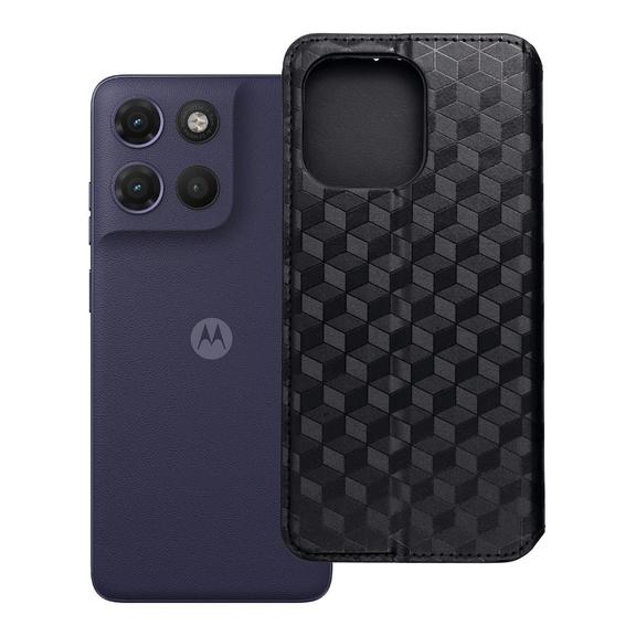 Etui z klapką na Motorola G17 POWER Cubic Book czarne