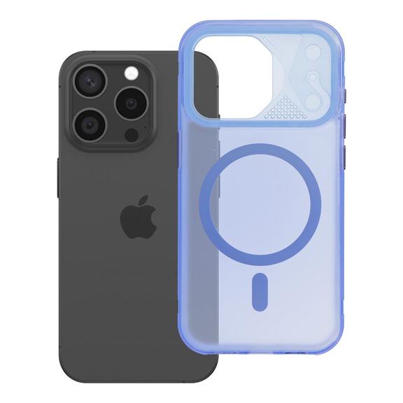 Etui na iPhone 15 PRO Aurora zgodne z MagSafe niebieskie