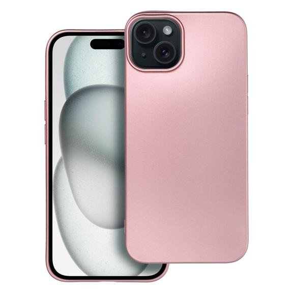 Etui na iPhone 15 PLUS Metallic różowe