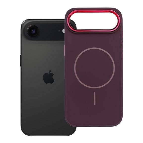 Etui na iPhone 17 AIR Frame Mag Cover zgodne z MagSafe fioletowe