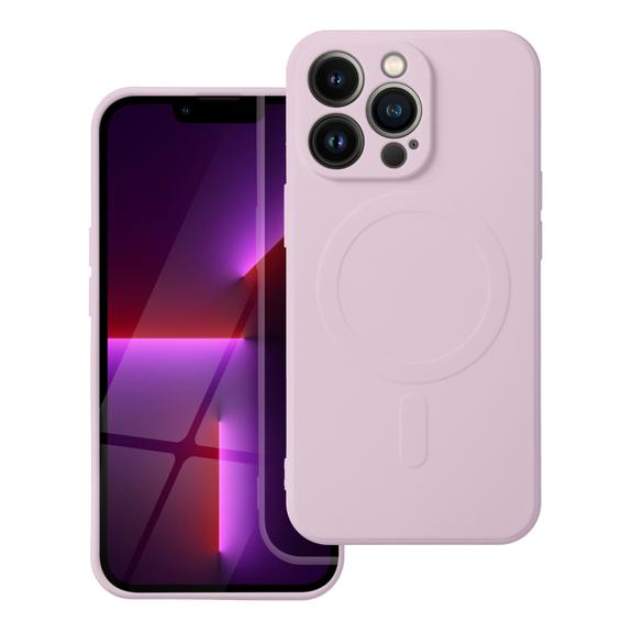 Etui na iPhone 17 Pro Max / 18 Pro Max (low camera edge) Silicone Mag Cover zgodne z MagSafe (big hole) różowe