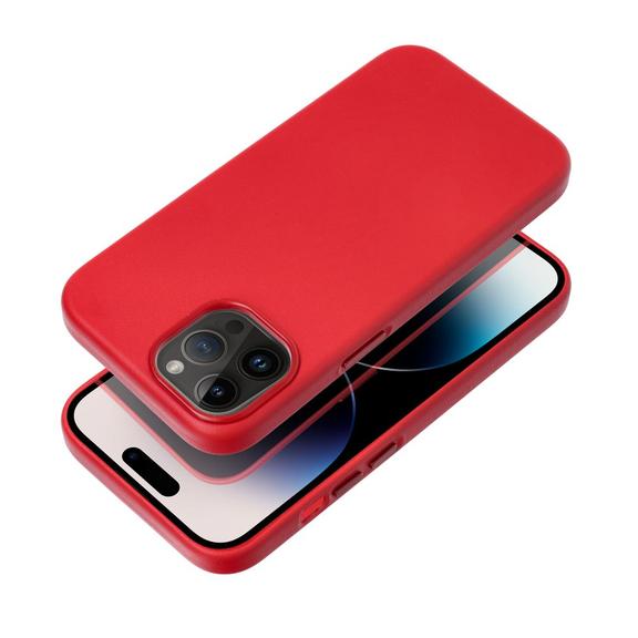 Futerał do Samsung S25 PLUS Leather Mag Cover zgodny z MagSafe czerwony