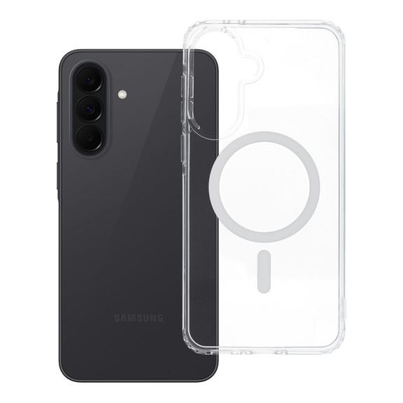 Etui na Samsung A37 Drop Glue Colorful Ring Mag Cover zgodne z MagSafe białe