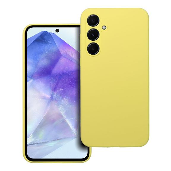 Etui na Samsung A55 5G Silicone 2mm (camera protection) zółte