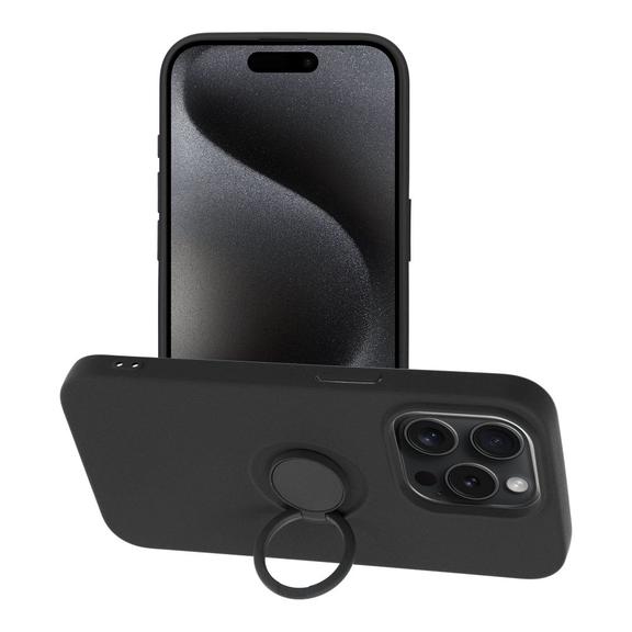 Futerał do iPhone 15 PRO Silicone Ring czarny