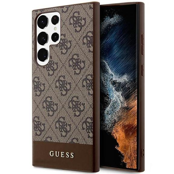 GUESS futerał do SAMSUNG S24 Ultra GUHCS24LG4GLBR (4G Bottom Stripe) brązowy