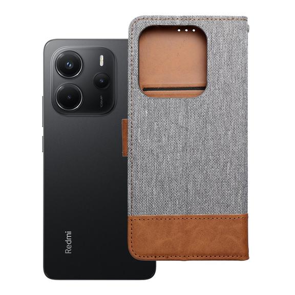 Etui z klapką na Xiaomi Redmi NOTE 14 5G Jeans Book szare