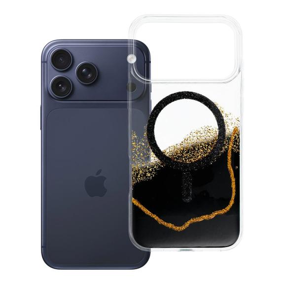 Etui na iPhone 18 Pro Max / 17 Pro Max Golden zgodne z MagSafe czarne