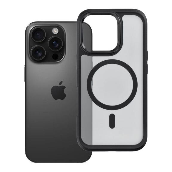 Etui na iPhone 16 Pro Forcell F-Protect Smoke Hybrid Premium zgodny z MagSafe czarny 0INT