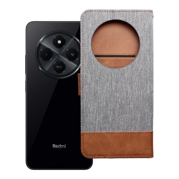 Etui z klapką na Xiaomi Redmi 14C Jeans Book szare