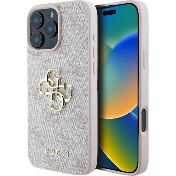 GUESS futerał do IPHONE 16 GUHCP16S4GMGPI (4G PU Big Logo) różowy