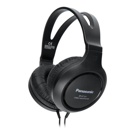 Słuchawki przewodowe nauszne Jack 3,5 mm Panasonic RP-HT161 czarne