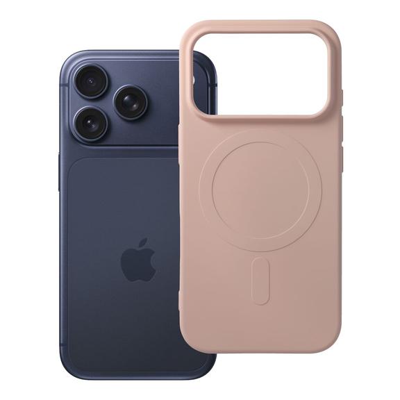 Etui na iPhone 18 Pro / 17 Pro Silicone Mag Cover zgodne z MagSafe (big hole) różowe