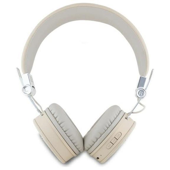 GUESS słuchawki bezprzewodowe bluetooth nagłowne ENC GUBH70PGTSPSE (Grained Classic Round Shape) beżowe