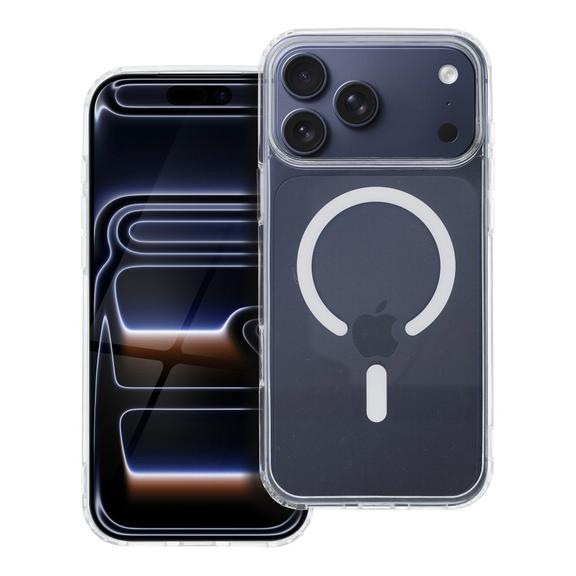 Etui na iPhone 17 Pro Max / 18 Pro Max (low camera edge) Drop Glue Colorful Ring Mag Cover zgodne z MagSafe białe