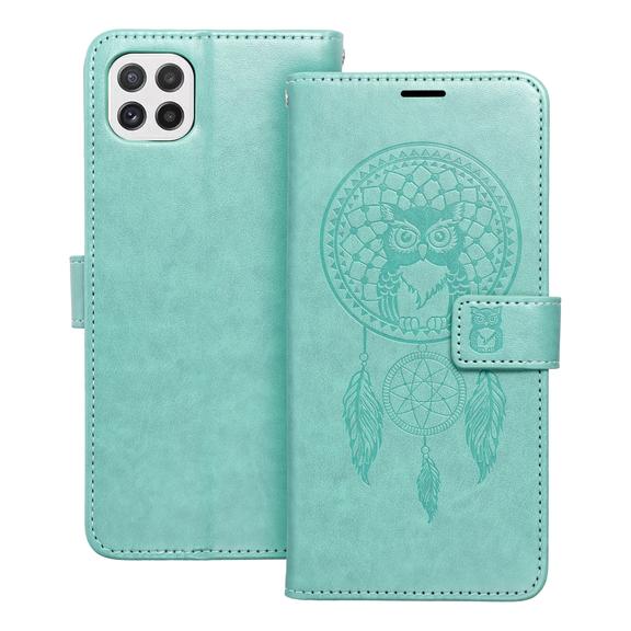 Etui z klapką na Samsung A22 5G Mezzo Book łapacz snów zielone