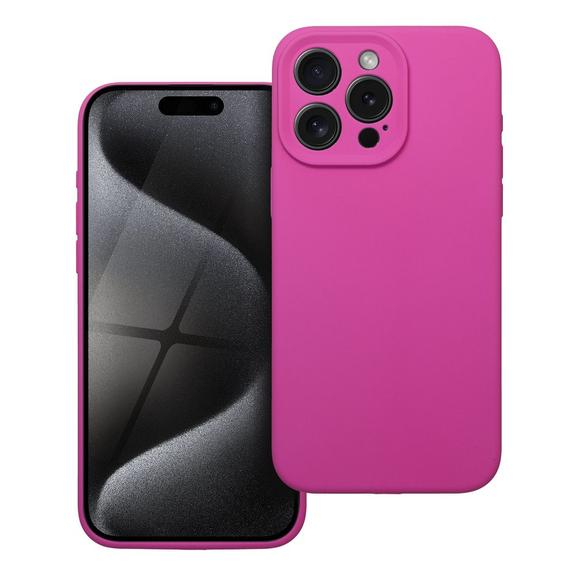 Futerał do iPhone 15 PRO MAX Silicone 2mm różowy