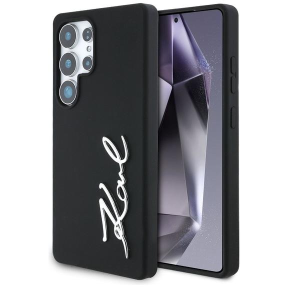 KARL LAGERFELD futerał do SAMSUNG S25 Ultra KLHCS25LSCMSMVK (Silicone Sign Metal Logo) czarny