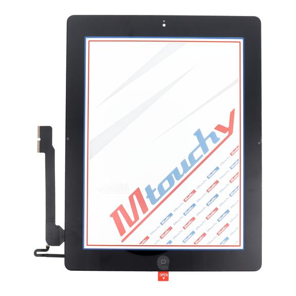 MUSTTBY Ekran dotykowy + taśma klejąca + Home do iPAD 4 (czarny)