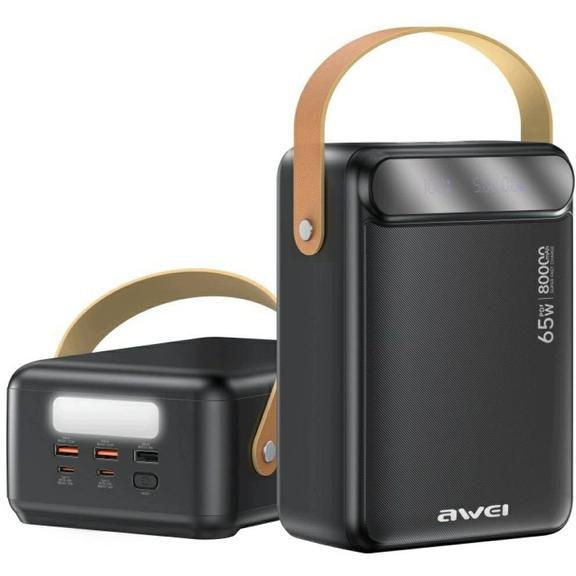 Power bank AWEI PA-107 50000mAh 22,5W LCD czarny