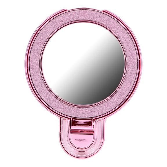 Stojak na telefon CIRCLE MIRROR - naklejany - różowy