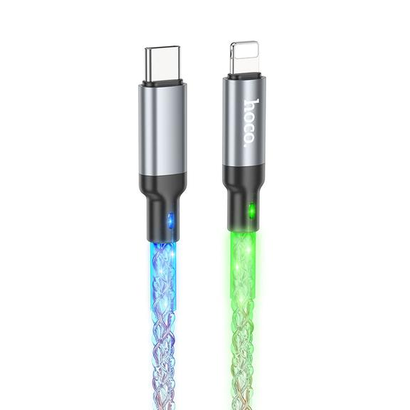 Kabel USB C do Lightning Hoco PD 20W 1 m U112 szary