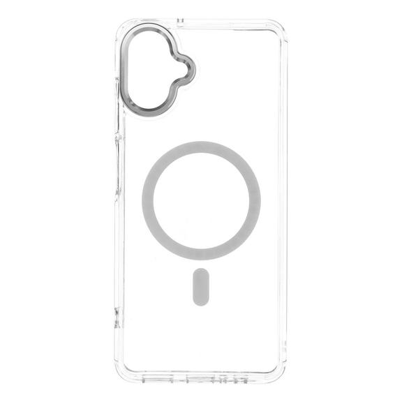 Etui na Samsung A07 / A08 Frame Clear Hybrid Mag Cover zgodny z MagSafe transparentne