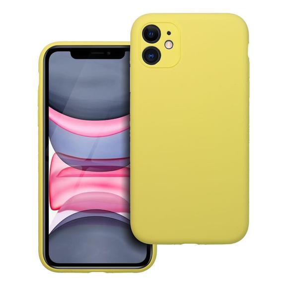 Etui na iPhone 11 Silicone 2mm (camera protection) zółte