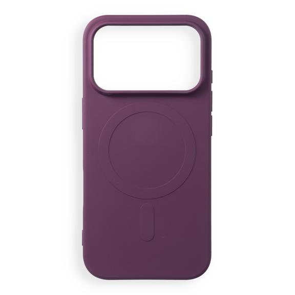 Etui na iPhone 18 Pro / 17 Pro Silicone Mag Cover zgodne z MagSafe (big hole) dark cherry