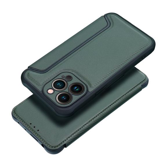 Etui z klapką na iPhone 17 Razor Book ciemnozielone