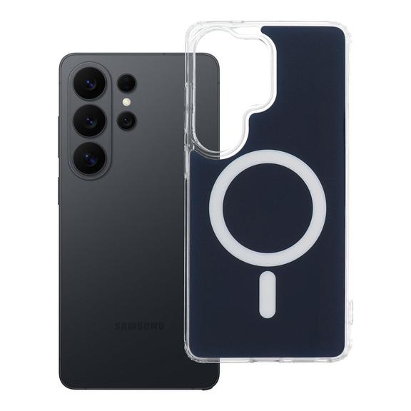 Futerał do Samsung S26 ULTRA Clear Fusion Mag Cover zgodny z MagSafe granatowy