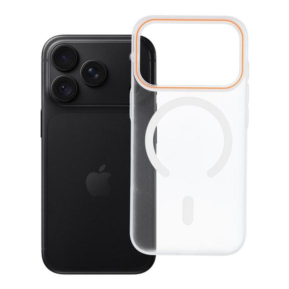 Etui na iPhone 18 Pro / 17 Pro Go Orange zgodne z MagSafe transparentne