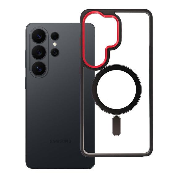 Etui na Samsung S26 ULTRA Color Edge Mag Cover zgodne z MagSafe czarno czerwone