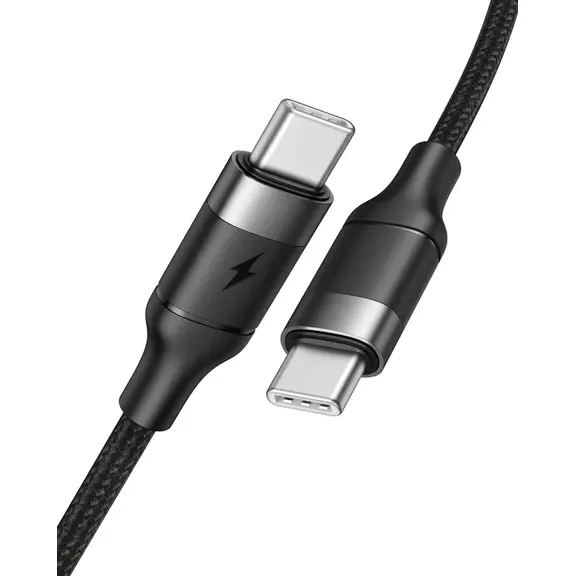 Kabel USB C do USB C VEGER PD 5A 100W 1,5 m CC02 czarny