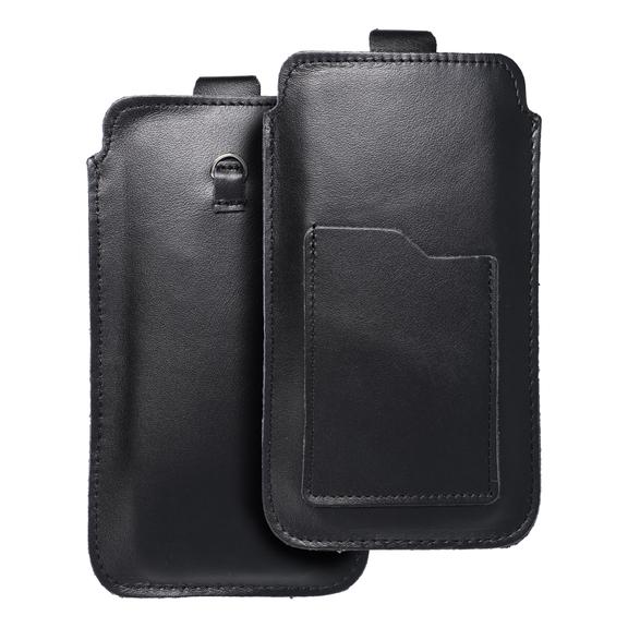 Etui wsuwane na telefon skórzane wsuwka z pull-up Royal do Samsung A12 / NOTE 9 / Xiaomi Redmi NOTE 10 PRO rozmiar 2XL+wide czarne