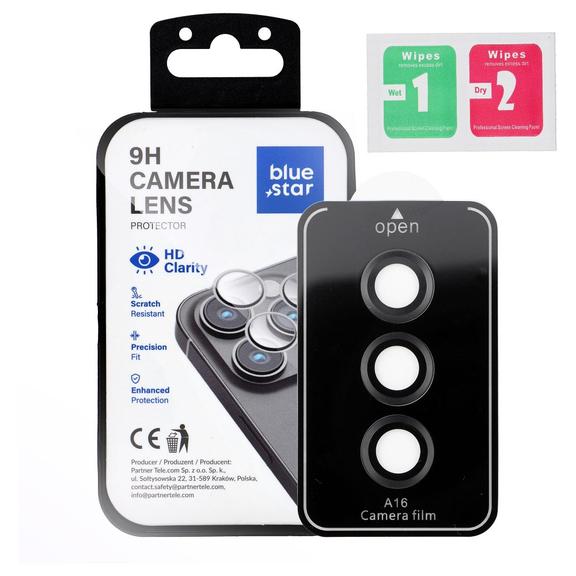 Szkło na aparat BLUE STAR Easy Install do SAMSUNG A16 czarne
