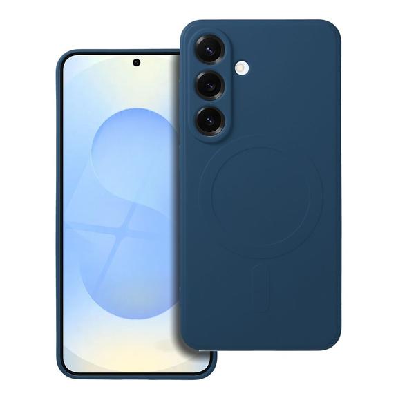 Futerał do Samsung S25 Silicone Mag Cover zgodny z MagSafe niebieski