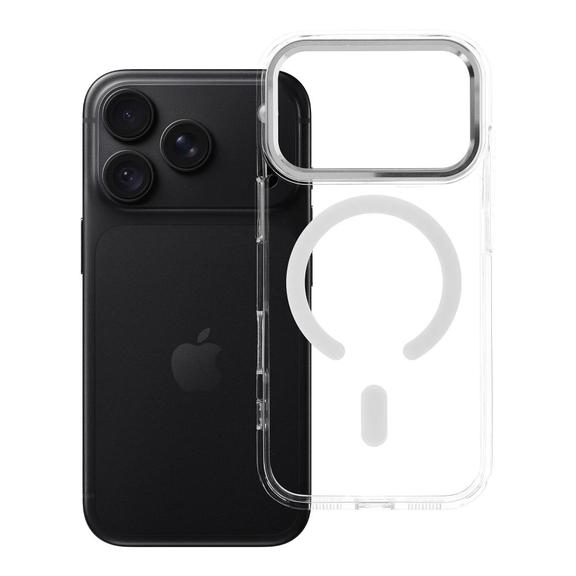 Etui na iPhone 18 Pro / 17 Pro Frame Clear Hybrid Mag Cover zgodny z MagSafe transparentne