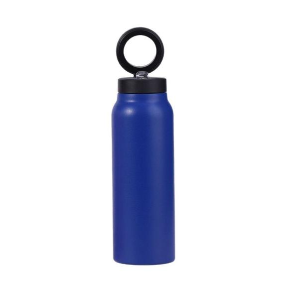 Butelka / bidon na wodę metal z uchwytem kompatybilnym z Magsafe 750ml niebieski