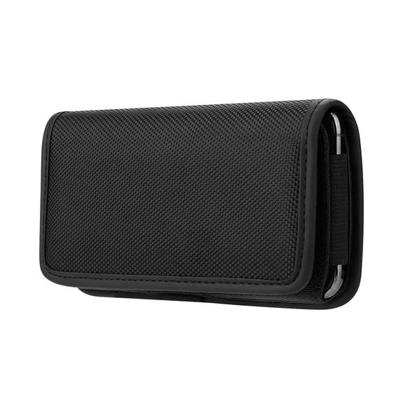 Kabura uniwersalna do paska OXFORD pozioma model 3 do IPHONE 11 / 11 PRO / 12 / 12 PRO / 13 / 13 PRO / SAMSUNG A10 / A41 / A50 / A51 / HUAWEI P30 LITE / P40 / P8 / P9 LITE czarna