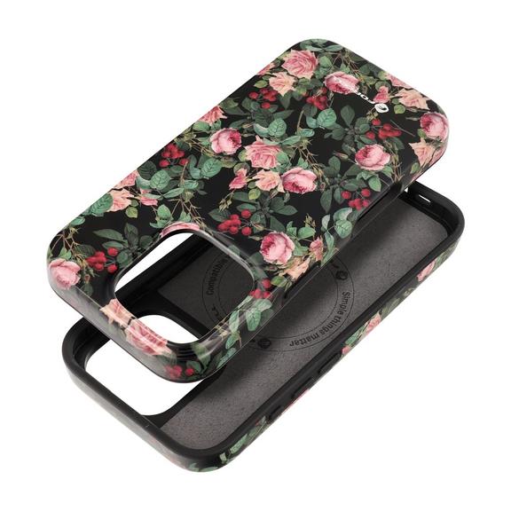 Etui na iPhone 15 Forcell F-Protect Mirage zgodny z MagSafe Military Drop-Test rose drama
