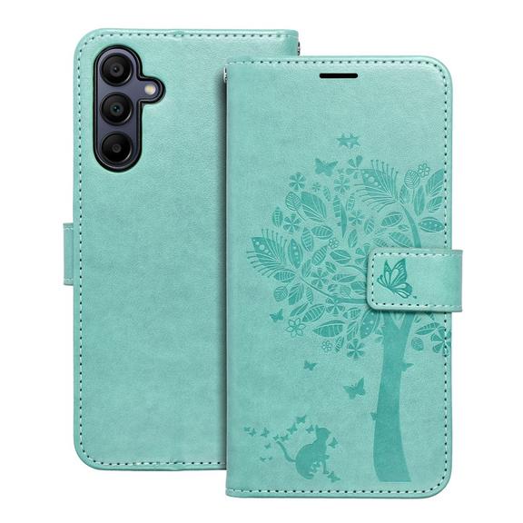 Etui z klapką na Samsung A15 4G / A15 5G Mezzo Book drzewo zielone