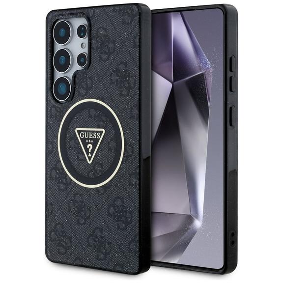 GUESS futerał do SAMSUNG S25 Ultra GUHMS25LHG4PRTGK (Magnetic IML Metal Glitter 4G Circle Triangle) czarny